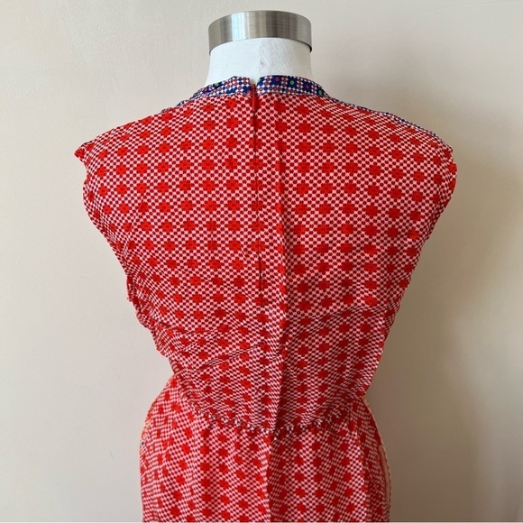 Anthropologie Tanvi Kedia patterned chiffon maxi dress 408 - Picture 9 of 12